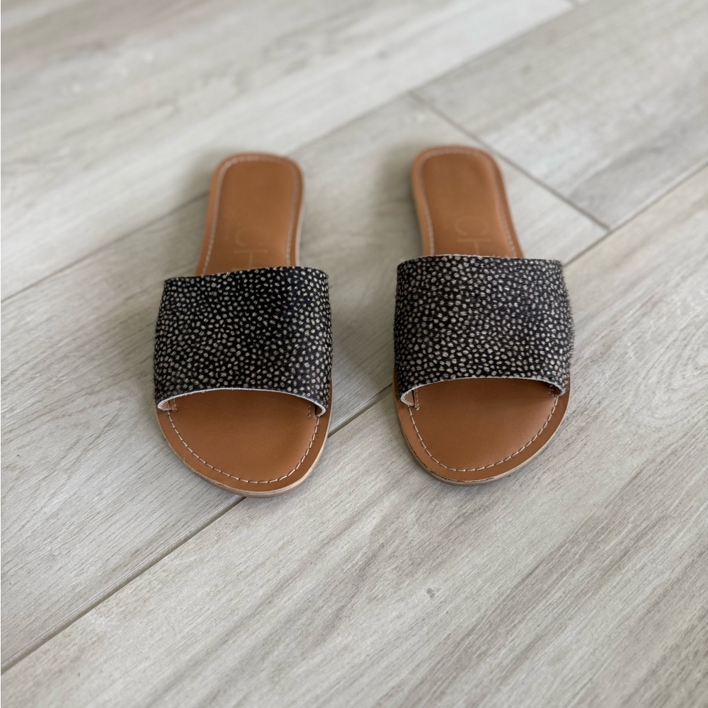 Stylish Black and Brown Women's Slide Sandals